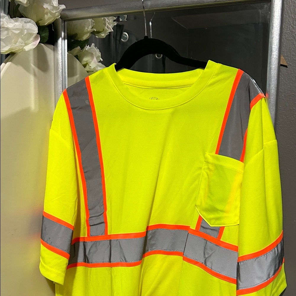 Neon Yellow Reflective Safety Shirt